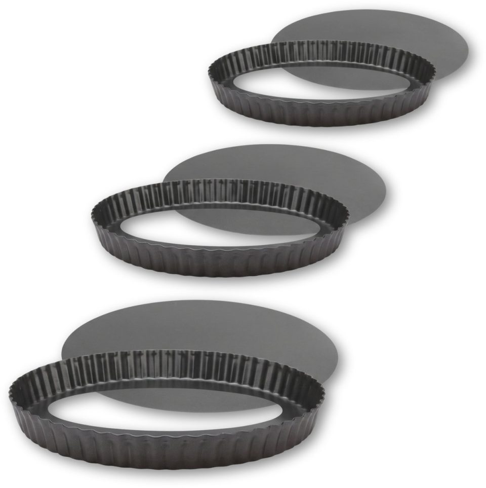 Somstyle quichevorm Set Zwart 32 cm (3 stuks)