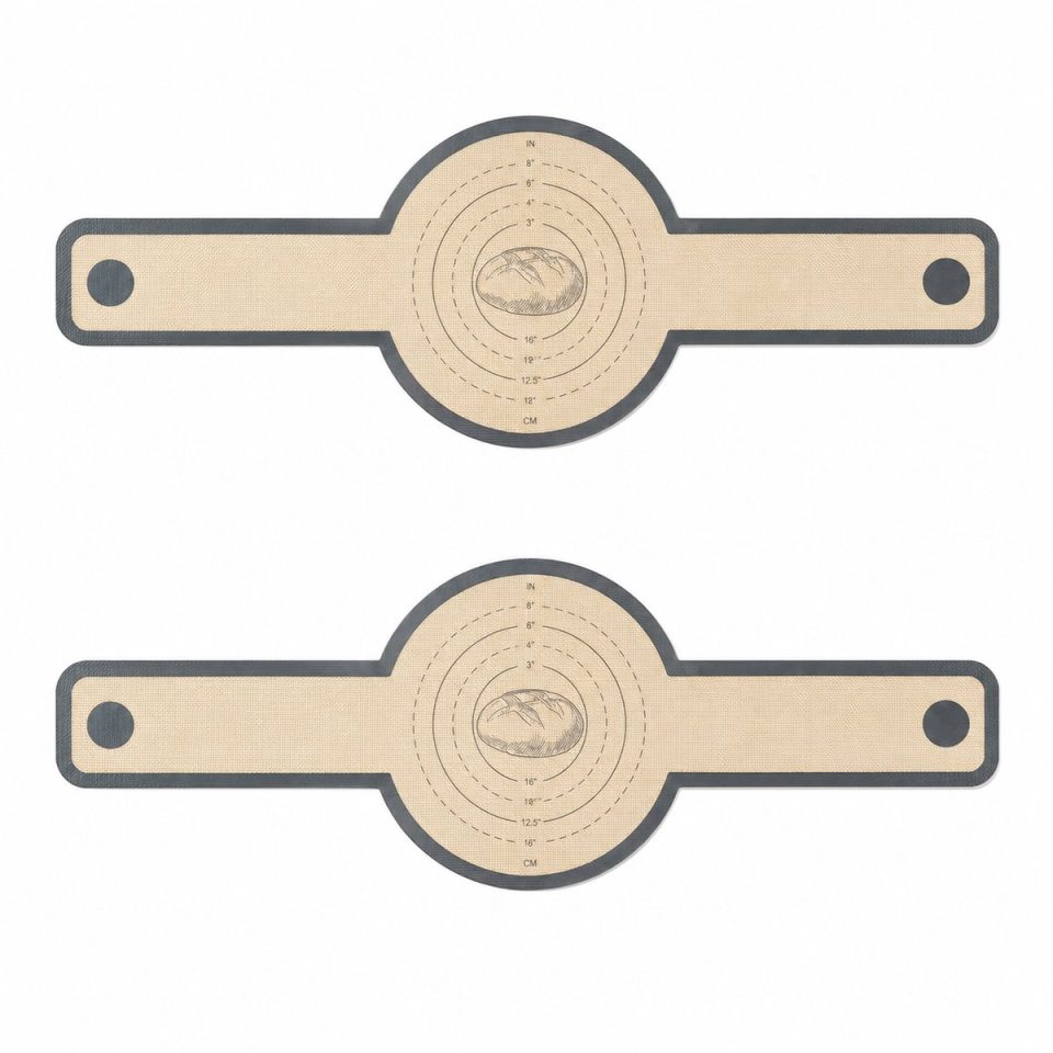 JVS Products bakmatten Siliconen Set van 2 Beige 54 x 21 cm