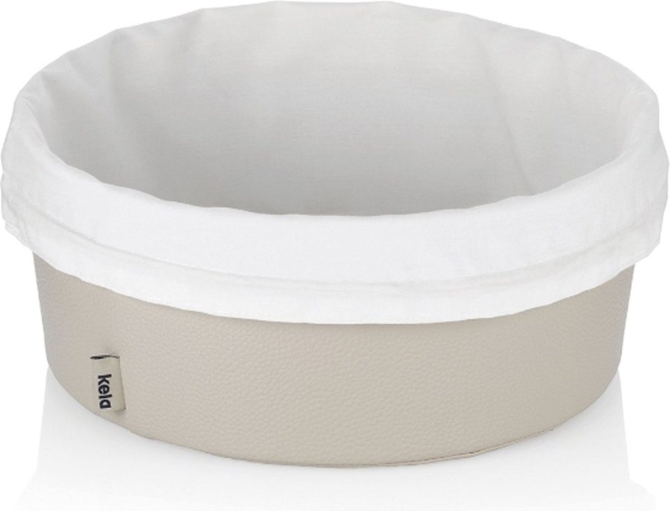 Kela Broodmand, 2-Delig, Kunstleer, Beige, Ø Grana 28 cm