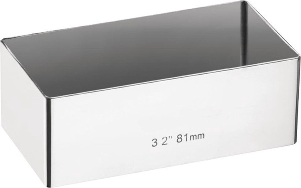 Vogue taartvorm Mini rechthoekig 8 x 4 cm