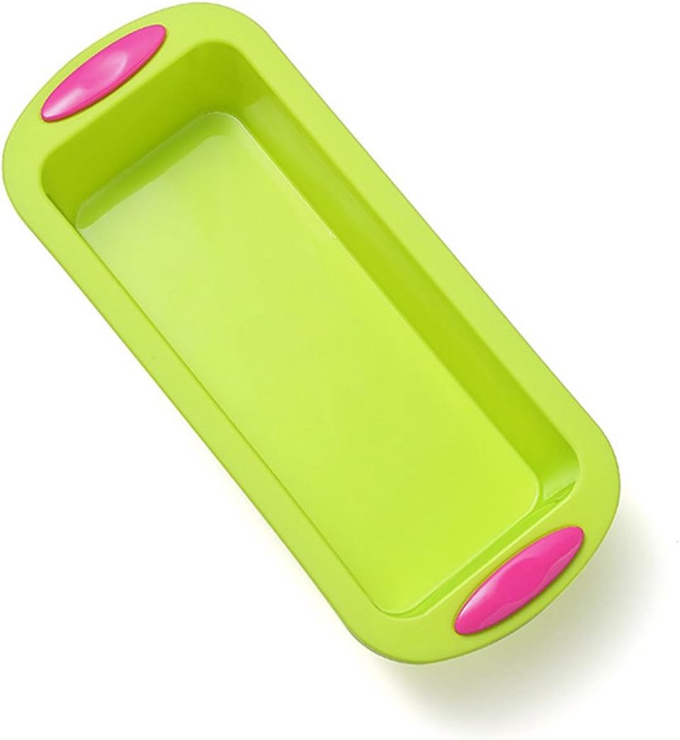 Famanu broodbakvorm rechthoekig siliconen groen 12 x 6,5 cm