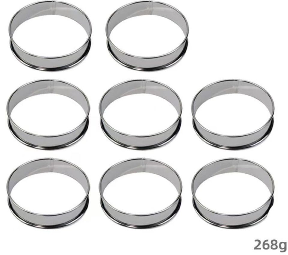 Daity 8-delige shortbread ringset Dubbelgekruld brood