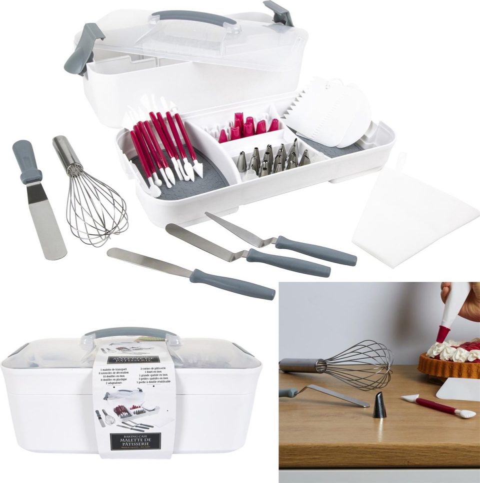 Wdmt Complete Taartdecoratie Set 44 Delig Wit