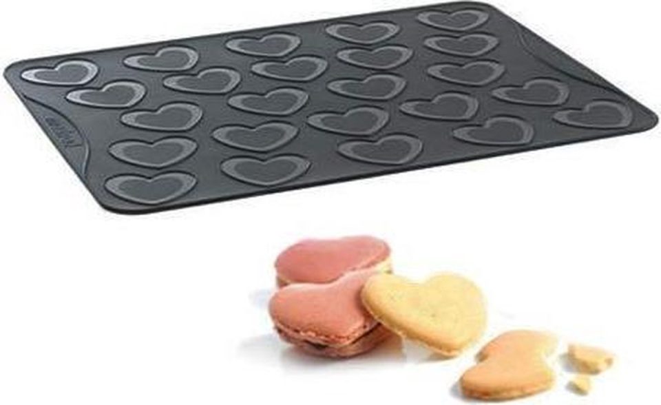 Mastrad bakmat Macarons, hartjes large