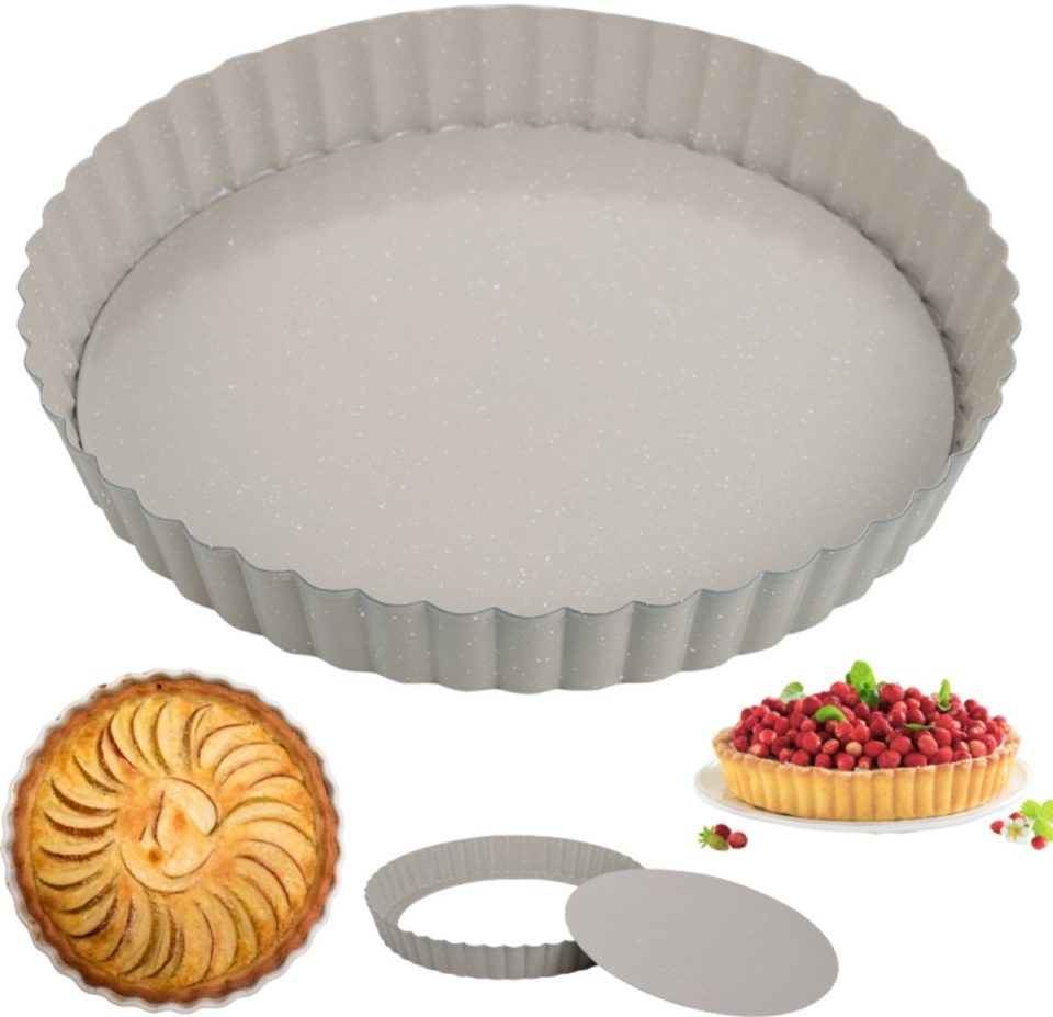 Kinghoff taartvorm 1969 met uitneembare bodem Ø25 cm beige