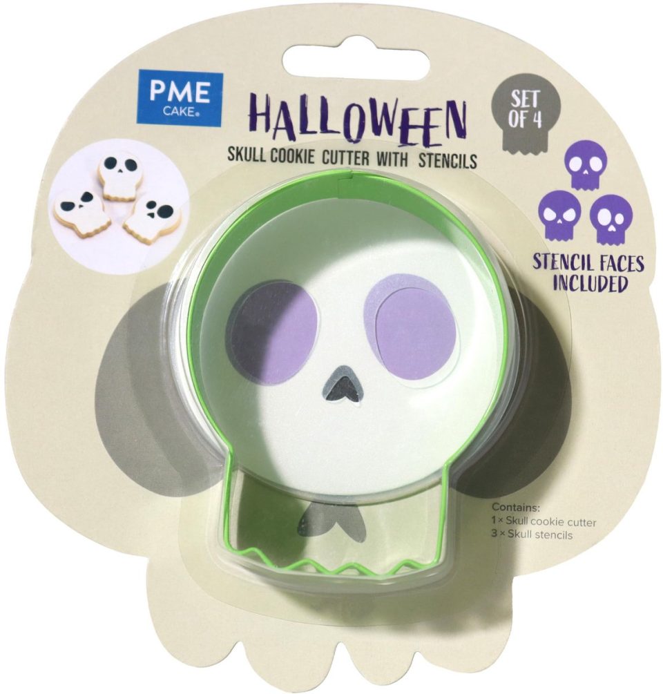 PME Halloween koekjesvormpjes en sjablonen Schedel