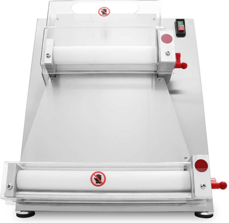 HCB Professionele Horeca Uitrolmachine voor Pizza dubbele deeg rollen 42 cm