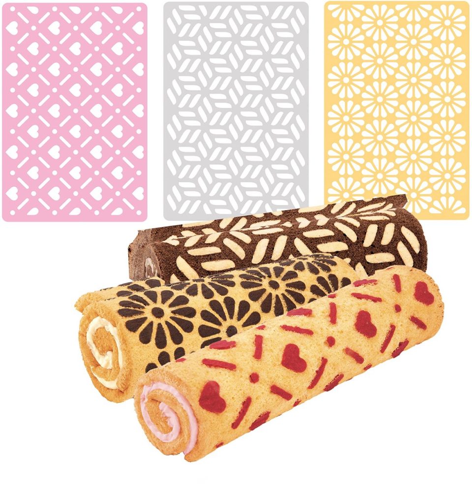 Unyqoos Creatieve Taartdecorsjablonen Set met Bloemen (3 stuks)