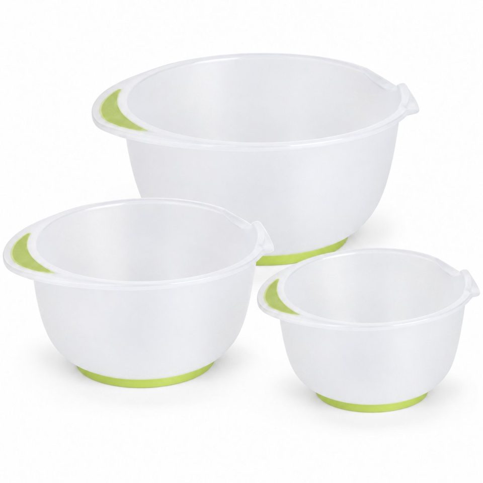 Benza Mengkommen Set van 3 1,5 / 2 Transparant Groen 2,5 l