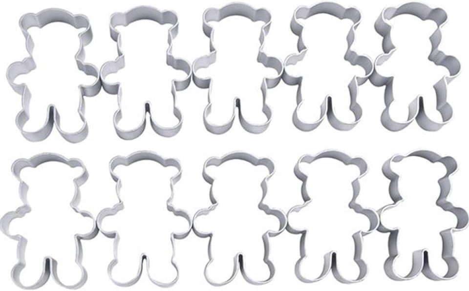 JGS Premium 10-delige Teddybeer Koekjessnijders Set