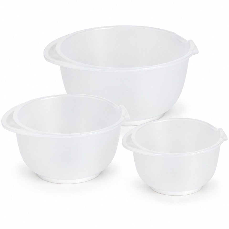 Benza Mengkommen Set van 3 1,5 / 2 Transparant Wit 2,5 l