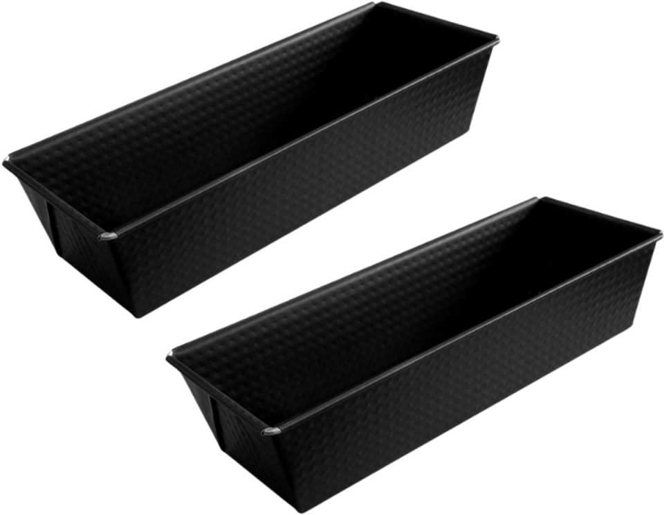 Zenker 9808350 Set van 2 Rechthoekige cakevormen zwart 25 x 11,5 x 7 cm