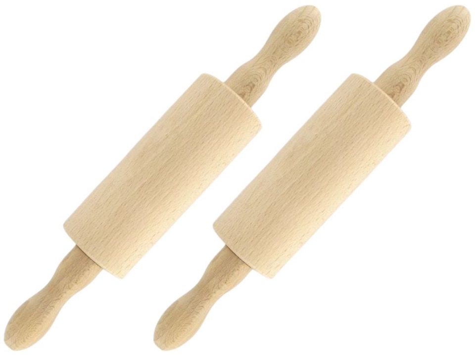 Fackelmann Set van 2 Kleine houten deegrollers 23,5 cm