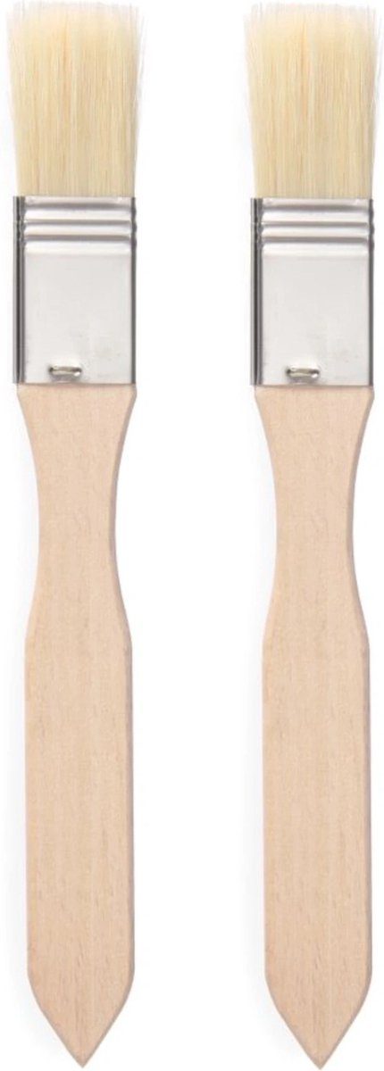 Hendi Platte boterbakkwast met houten steel 20 mm