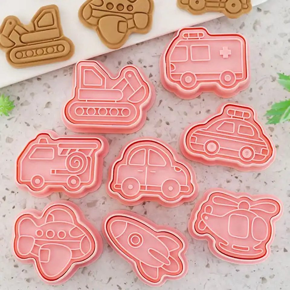 Without lemon Set van 8 Voertuigen Koekjes vormen Cookie Cutter