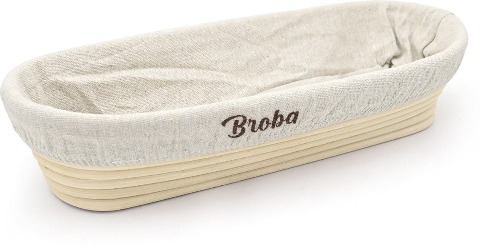 Broba rijsmand Ovaal Rijsmandje voor Broodbakken inclusief Deegkleed 35 cm