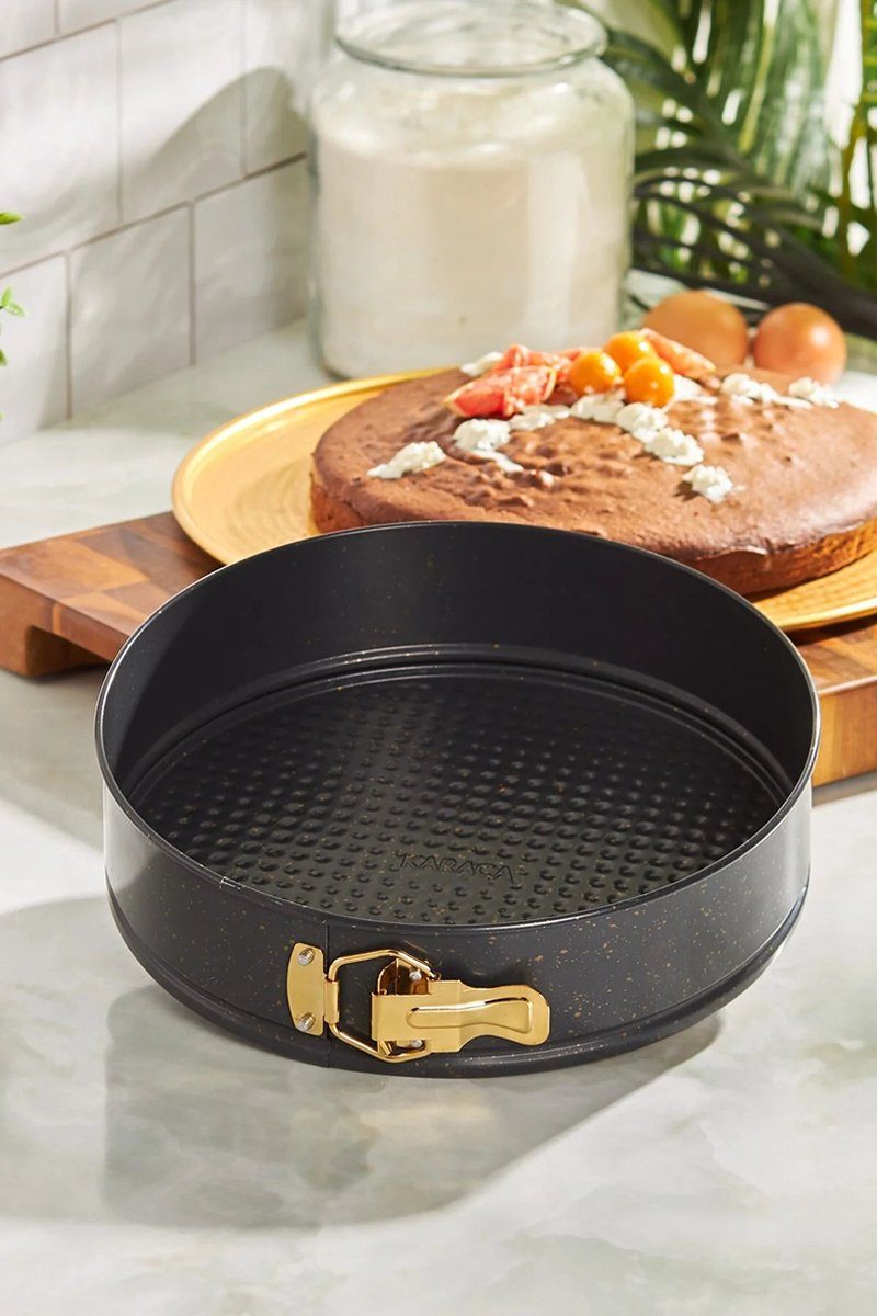 Karaca cakevorm Zwart Goud Geboeide / hoge kwaliteit 26 cm