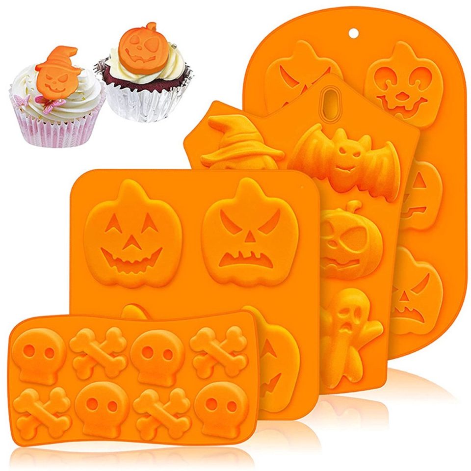 Pzcc Set van Siliconen Halloween Bakvormen (4 stuks)