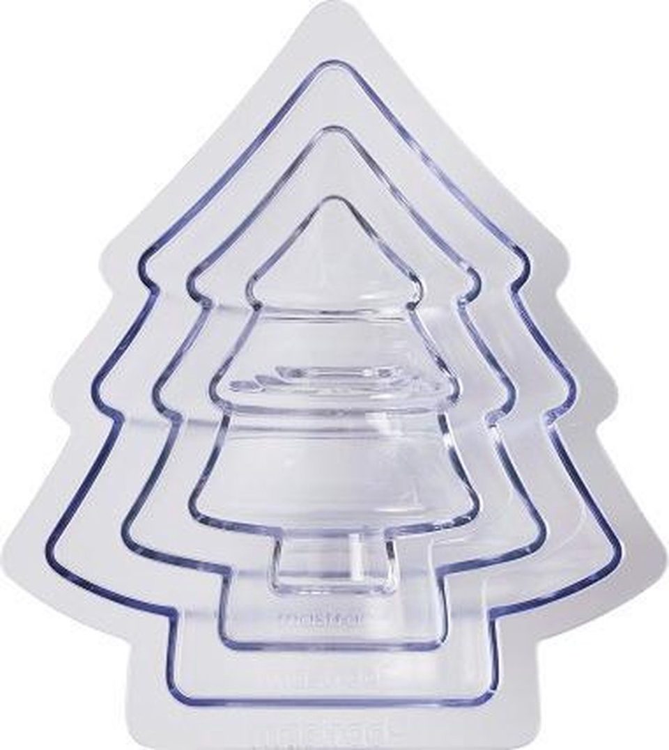 Mastrad chocolade Mal Kerstboom Set van 3