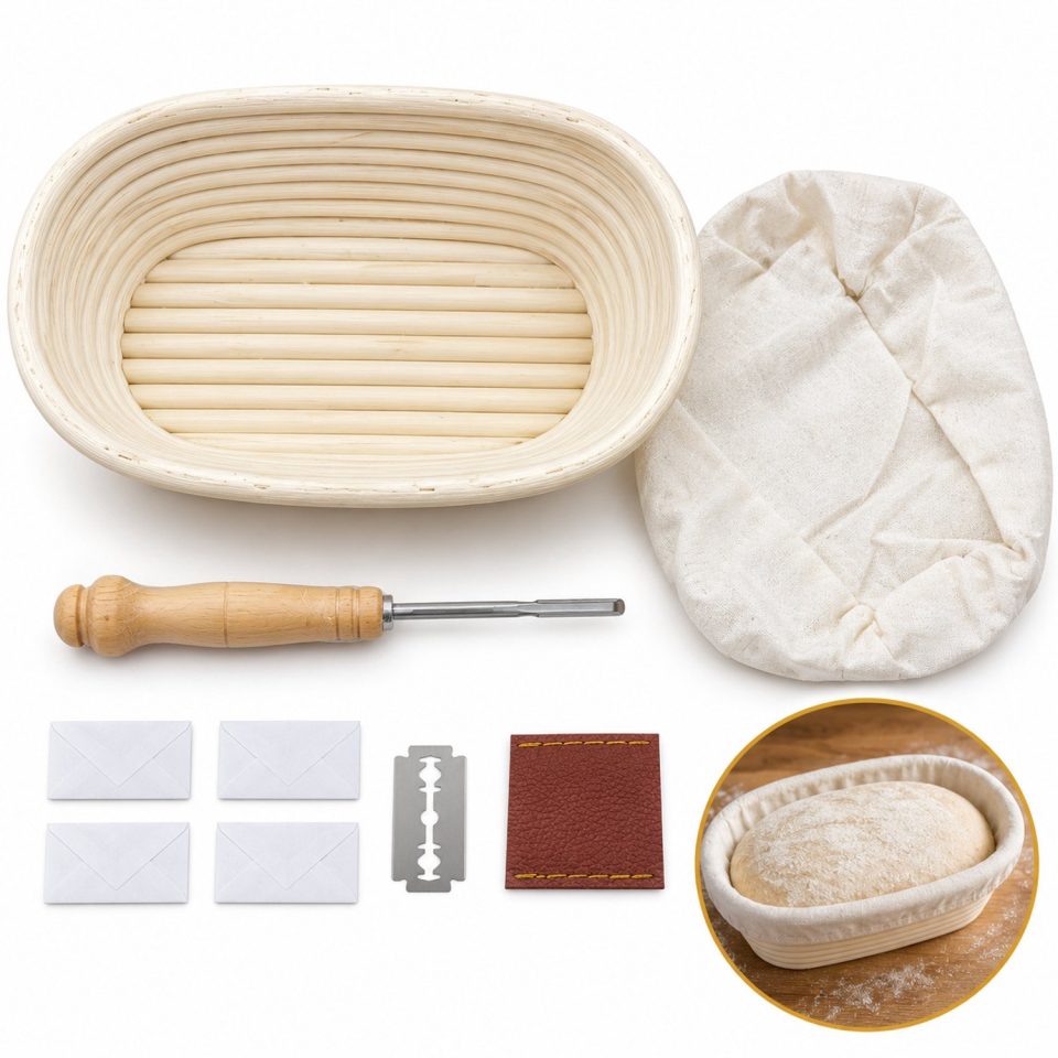 Diverza rijsmand Ovale rotan set 25 x 15 x 8 cm