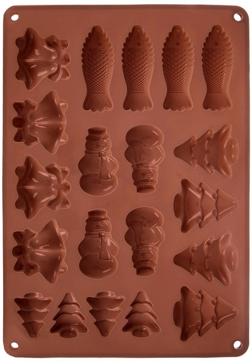 Orion Koekjesvorm en Pralinevorm Silicone Bruin Bakvorm 34 x 24,5 x 1 cm