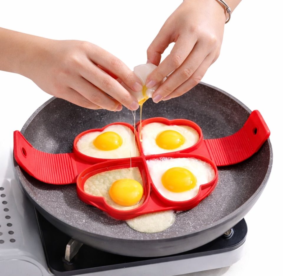 Cheaperito bakvorm Pannenkoeken Maker I Eierbakvorm I I Bakvorm Ei & Pannenkoek I Antiaanbaklaag I Bakvorm Flipper I Siliconen I Model Hart
