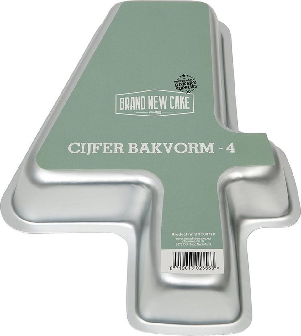Brand New Cake bakvorm Cijfer 4