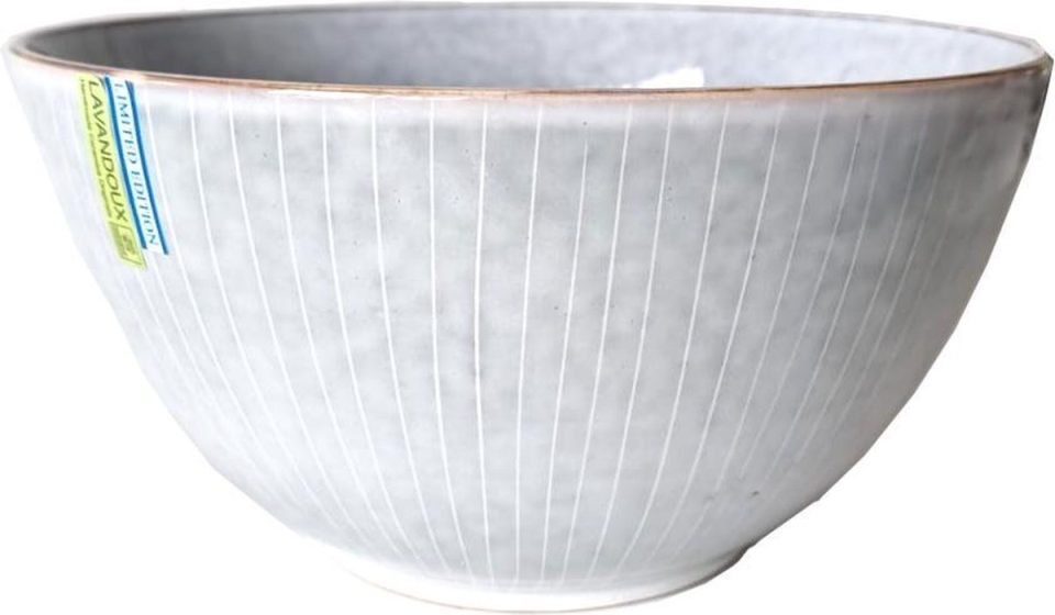 Lavandoux mooie grijze mengkom met strepen diameter 25 cm