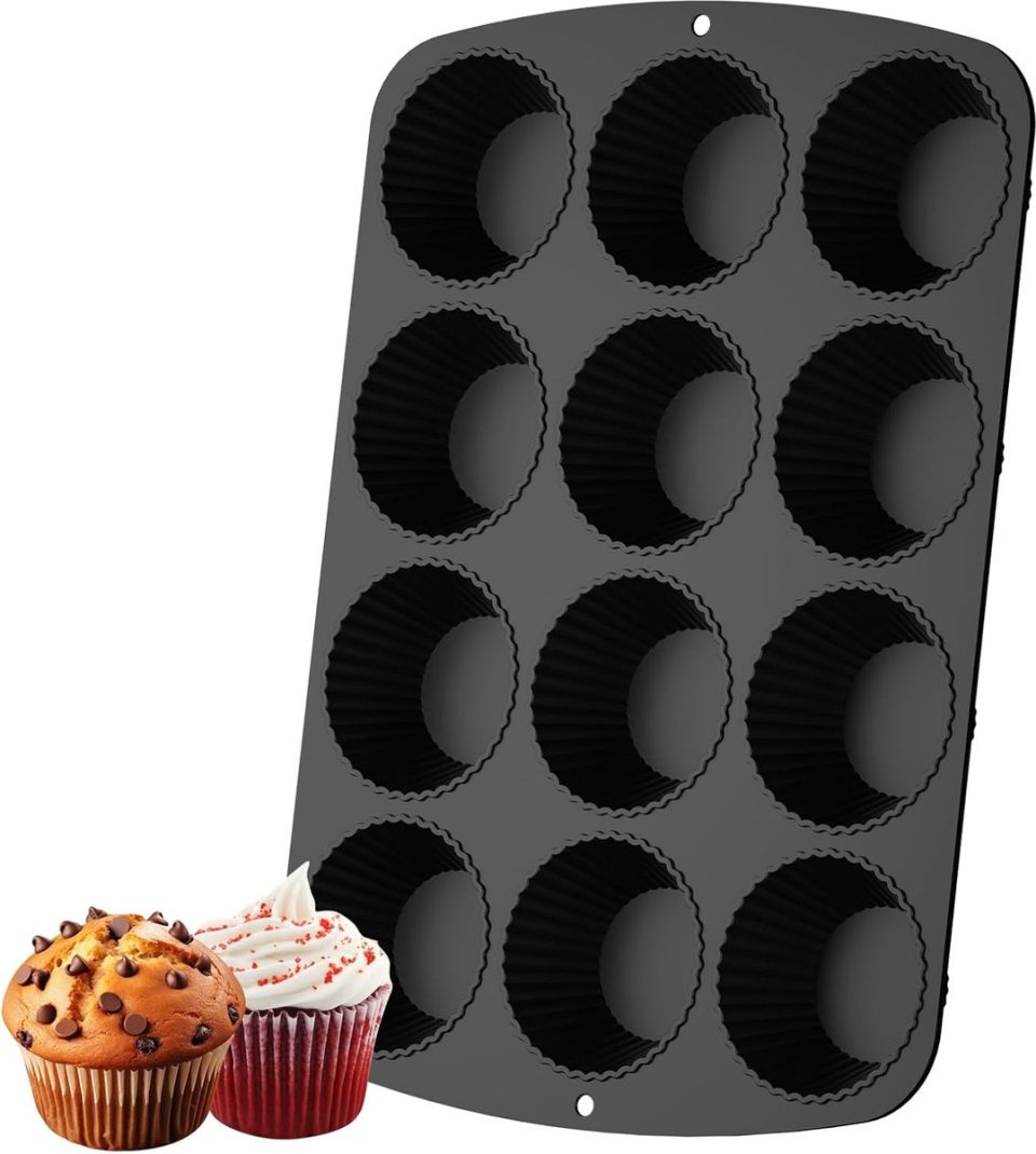 JGS muffinvorm van Siliconen voor 12 Mini Muffins