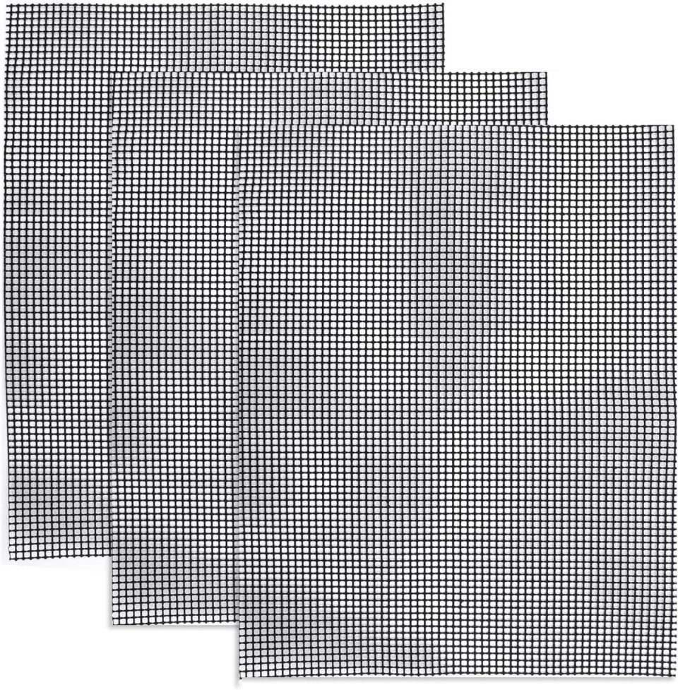 Famanu Grillmatten 100% antiaanbaklaag herbruikbaar grillgaas 40 x 33 cm (3 stuks)