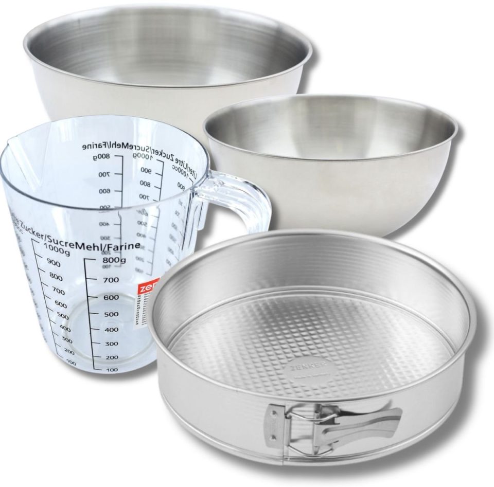 Zenker Bakkersset met springvorm 2 mengkommen 28 cm