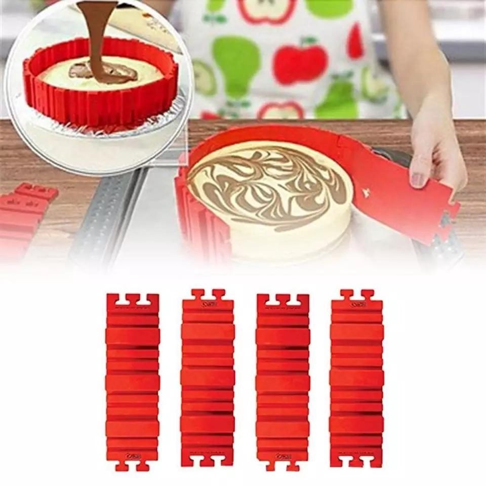 Louzir 3D siliconen bakvorm- cakevorm- Diy- bakken- snake- hart vorm (4 stuks)