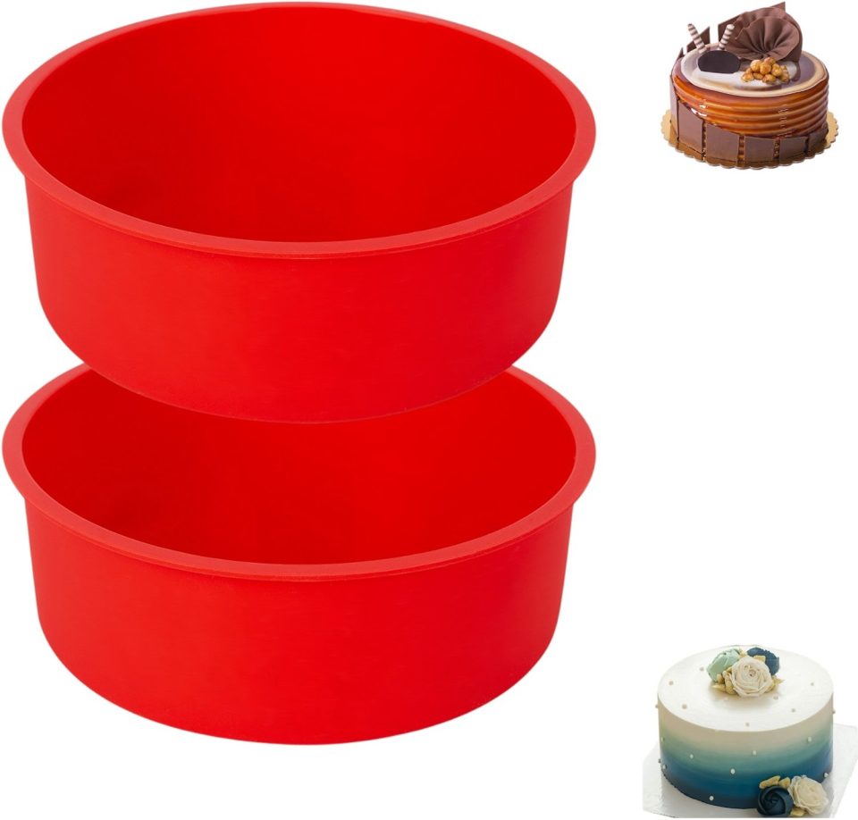 Danky Set van 2 Ronde siliconen taartvormen 15 cm