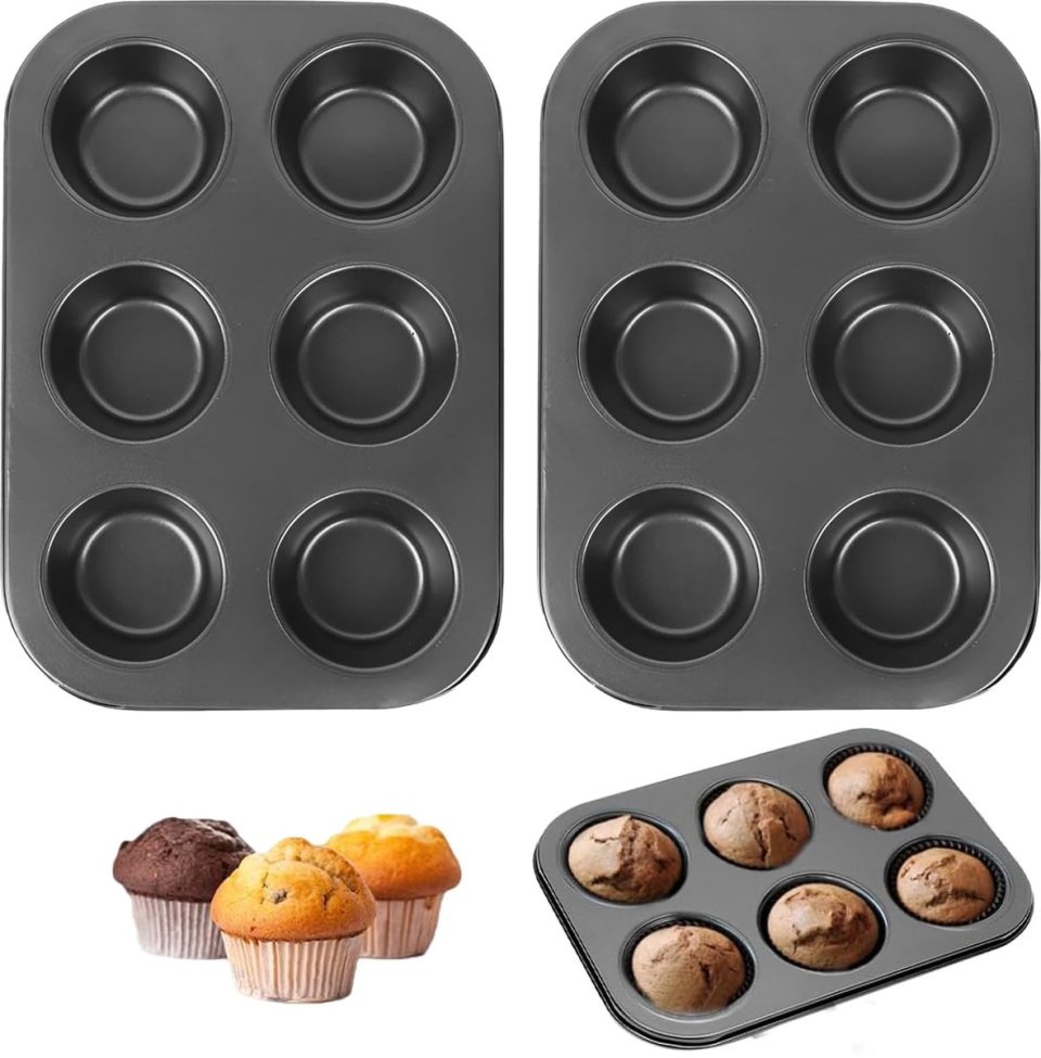 Unyqoos Set van twee muffinvormen