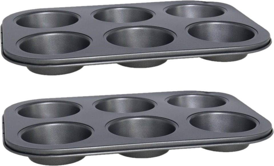 Gerimport bakvorm Gerim 2X Muffins/cupcakes /blik voor 6X stuks 26 x 19 cm
