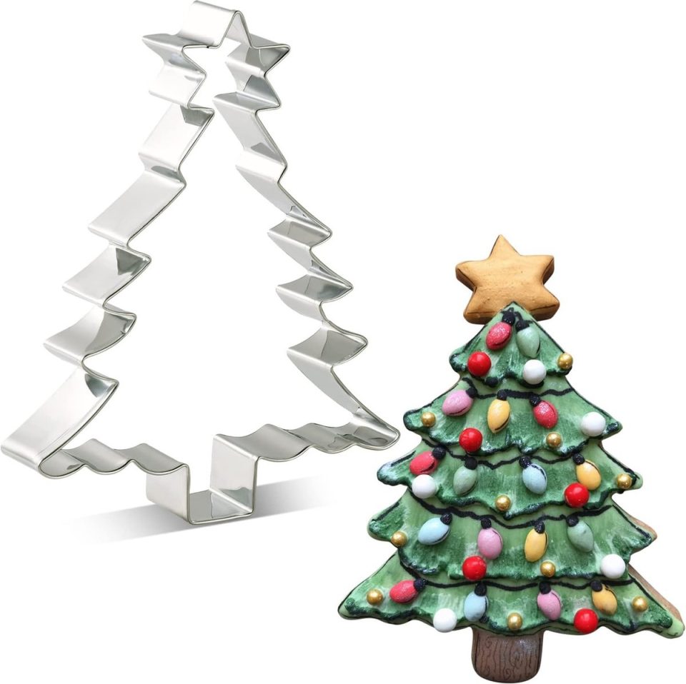 Winkrs uitsteekvorm Kerstboom met Ster -Groot formaat 14 cm