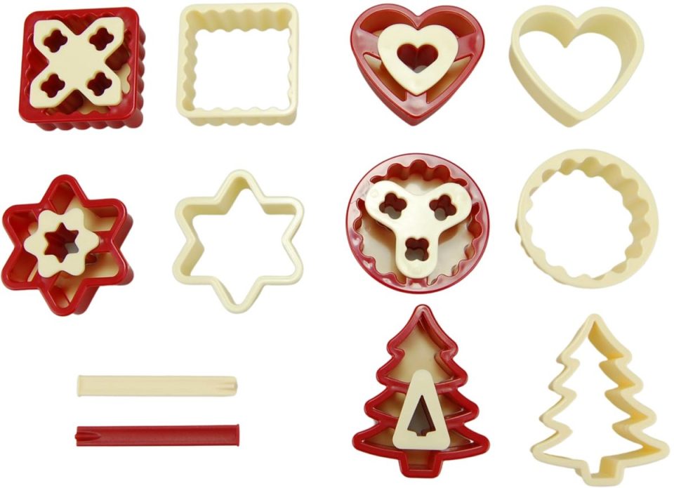 GSD G S D Haushaltsgeräte Linzer koekjesvormerset beige rood