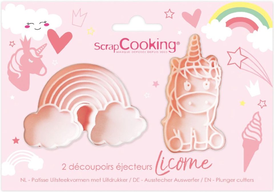 Scrapcooking Plunger Uitstekers Eenhoorn pk/2