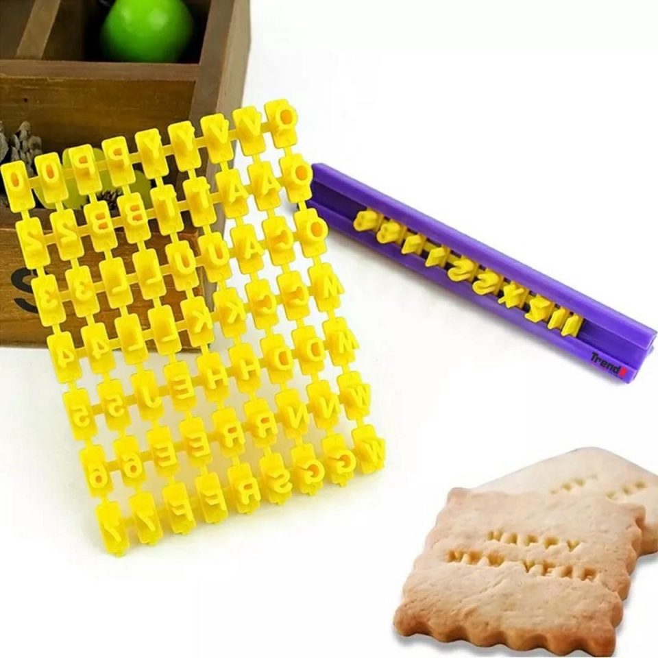TrendX Letters & Cijfers Stempels / Alfabet Koekjes Stempel Set