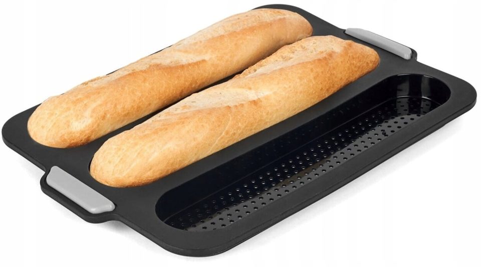 Tadar siliconen bakvorm voor 3 baguettes Perfect knapperig brood