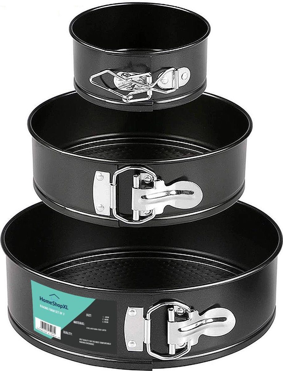 HomeShopXL springvorm Rond Set 10 cm 8 cm (3 stuks)