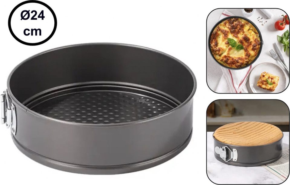 PD bakvorm Ø Zwart 24 cm