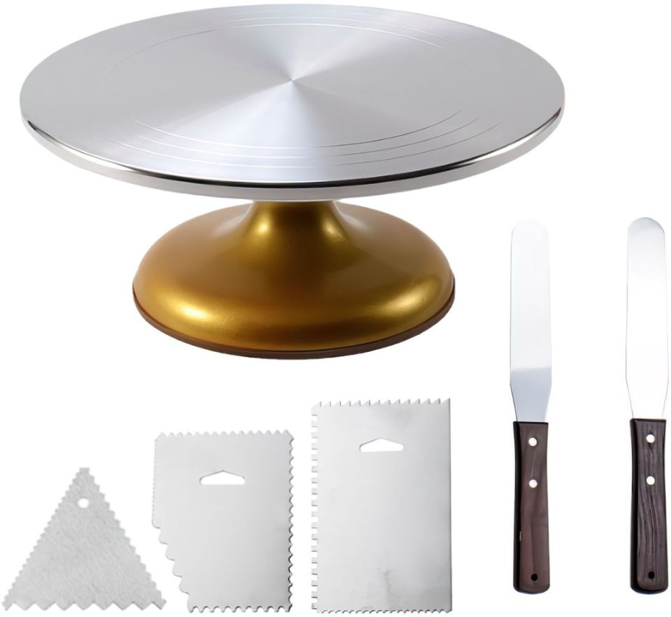 Aimason draaiplateau Taart 12 Inch Aluminium 6-delige