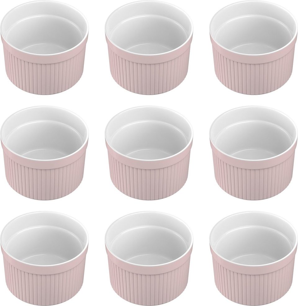 Intirilife bakvorm 6-delige set Soufflévormen van porselein 7,8 x 4,6 cm