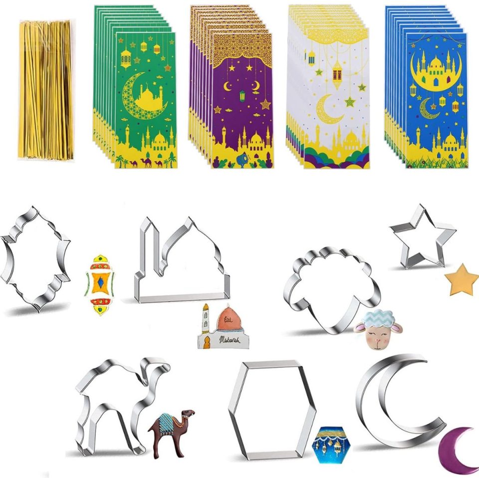 Winkrs uitsteekvormpjes set met Moslim Vormen 7X en Uitdeelzakjes 20X
