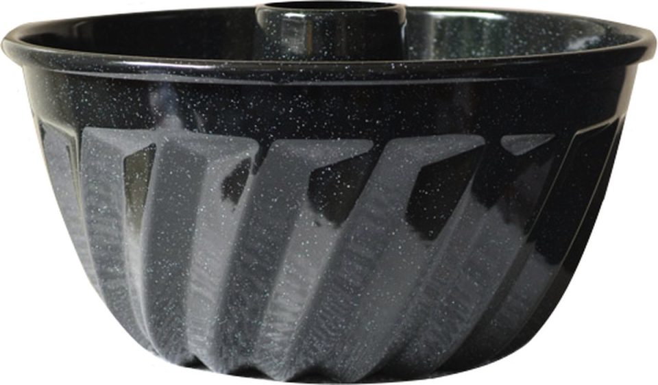 Natuurlijker leven® cakevorm Tulband zwart emaillen Tulband cakevorm 24 cm