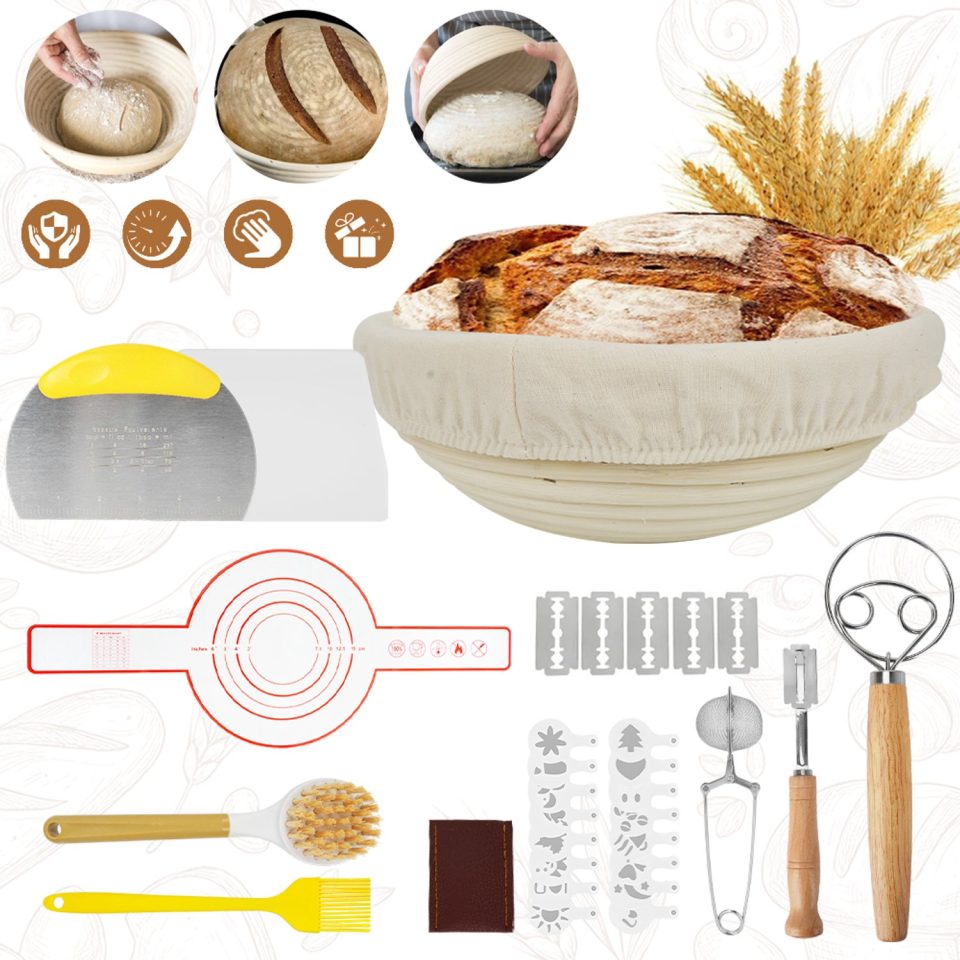 Jimuyu Complete Broodbakset Met Rotan Rijsmand 23 cm