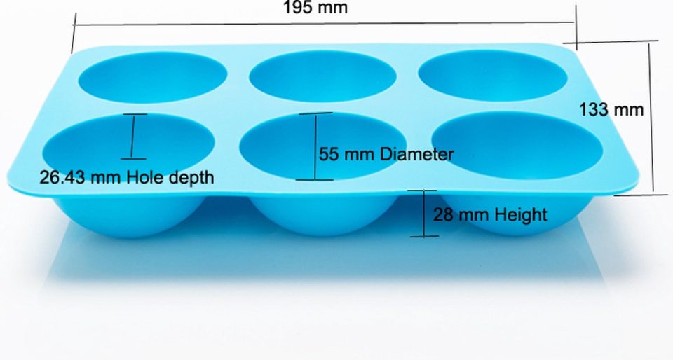 Special Ingredients Ltd. Silicone 6 Grote Halve Bollen Mal ( x) 13,3 cm 19,5 cm