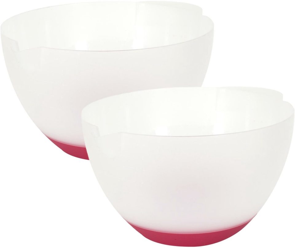 Lily cook beslagkom /mengkom transparant rood 2 x 3 l