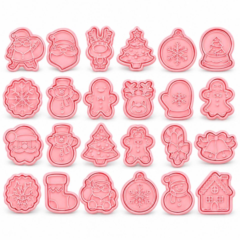 Famanu Set van 24 kerst koekjesuitstekers